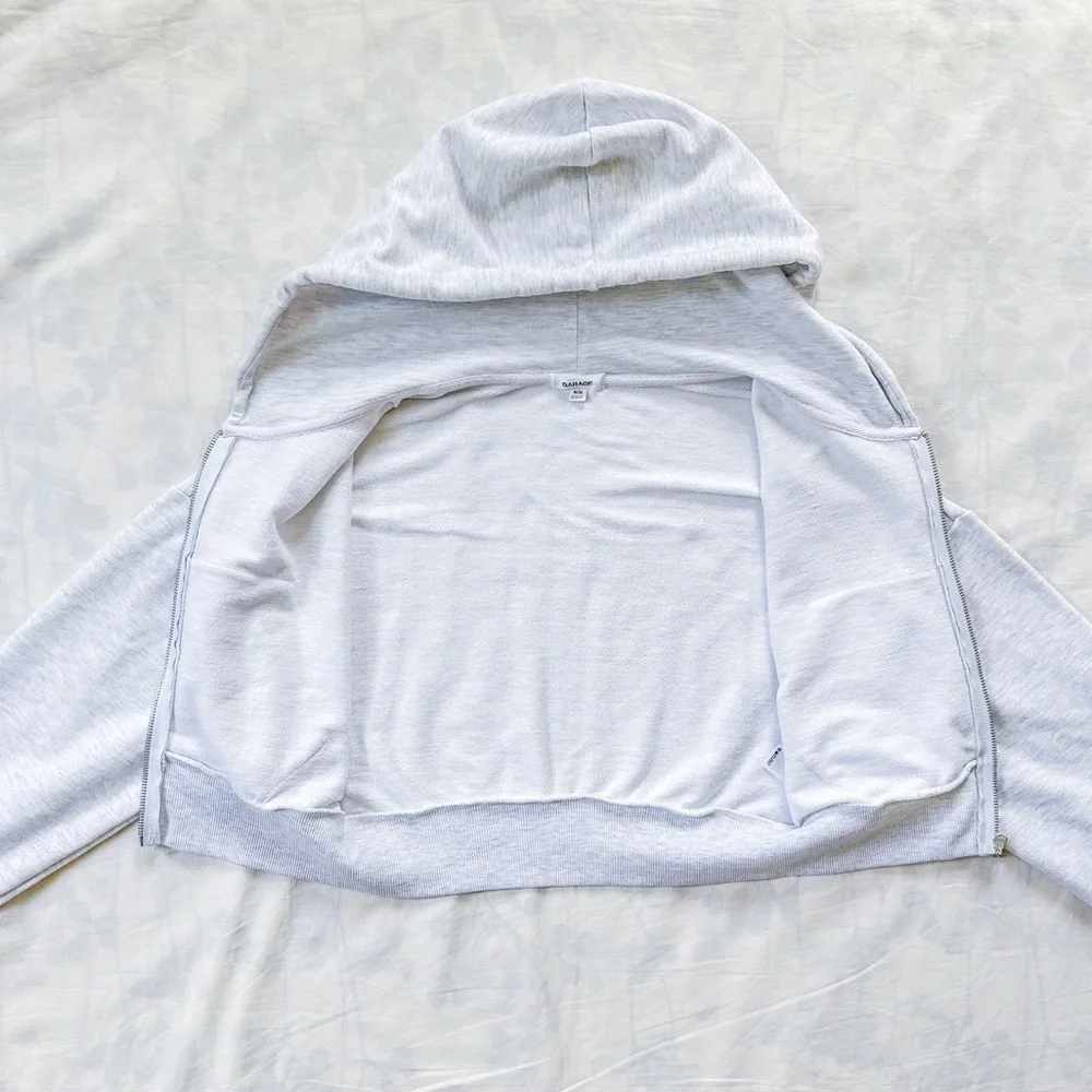Garage Cropped Zippie Hoodie (Size: M) - Picture 2 of 15